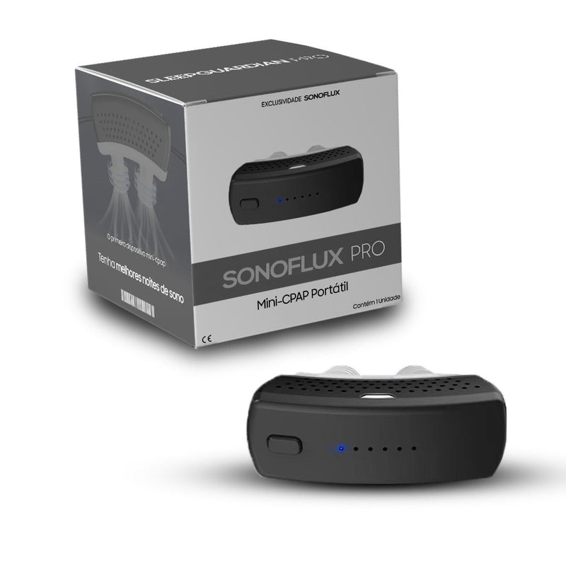 SonoFlux PRO® – Mini-CPAP Eletrônico Anti-Ronco e Apneia