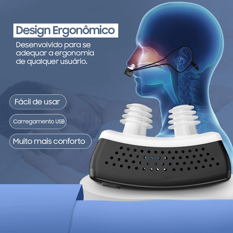 SonoFlux PRO® – Mini-CPAP Eletrônico Anti-Ronco e Apneia