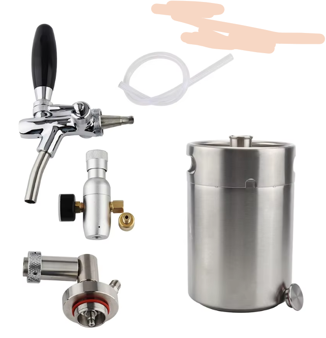 Mini Keg Growler Kit 5L – Beer Dispenser Completo para Chopp e Cerveja Artesanal