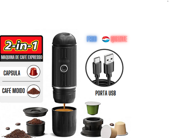 Máquina de Café EXPRESSO Portátil Sem Fio: A Solução Perfeita para Café de Qualidade em Qualquer Lugar"