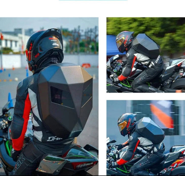 Mochila LED Smart &nbsp;para Ciclismo e Moto – Controle por APP | À Prova d'Água | Hard Shell