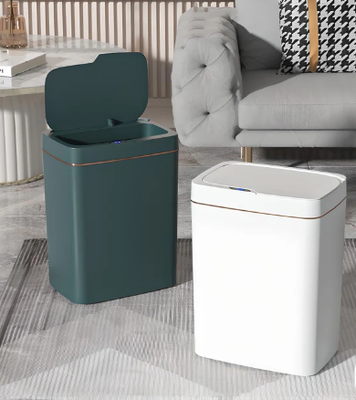 Lixeira Inteligente com Sensor Automático e Luz UV – 22L | À Prova D'Água | Abertura por Sensor ou Botão | Ideal para Cozinha, Banheiro e Escritório