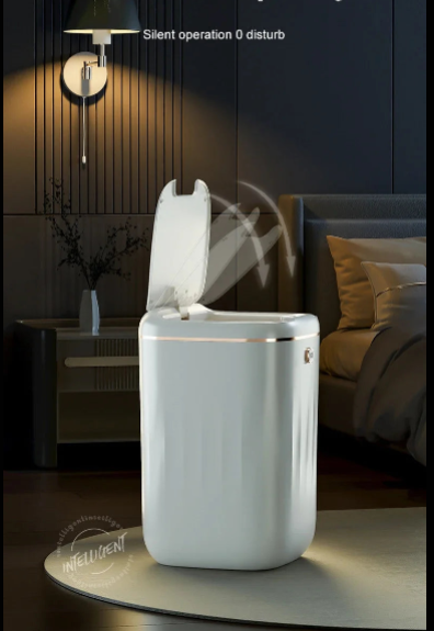 Lixeira Inteligente com Sensor Automático e Luz UV – 22L | À Prova D'Água | Abertura por Sensor ou Botão | Ideal para Cozinha, Banheiro e Escritório