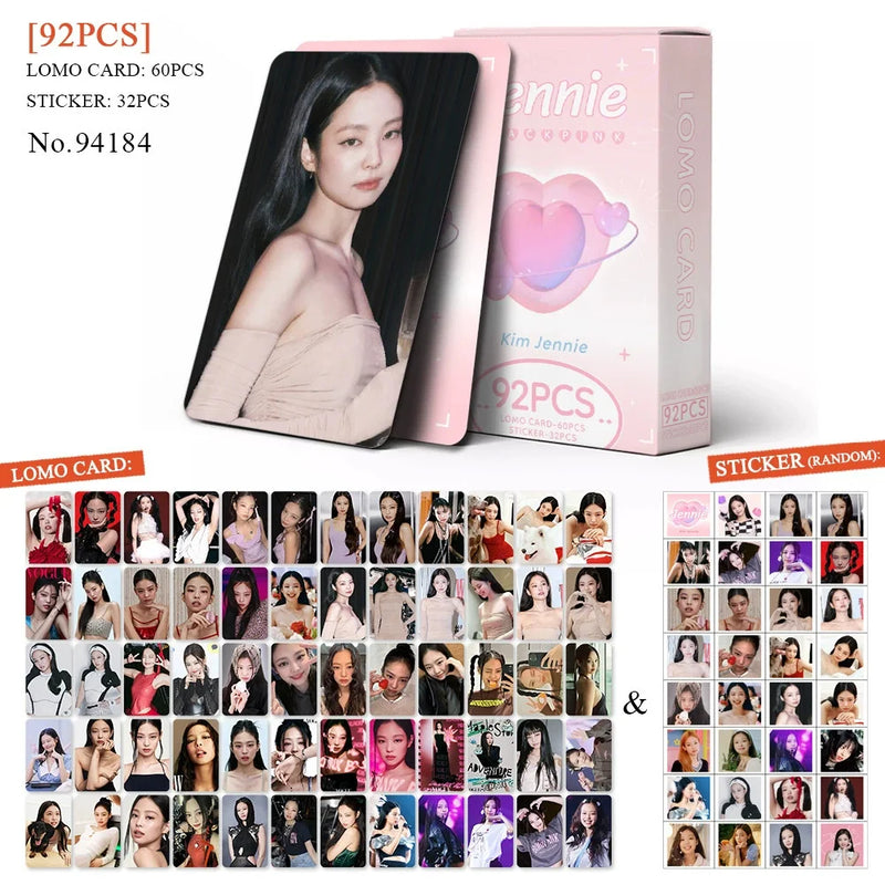 💖🖤 LOMO Cards BLACKPINK – Edição Pink Ink | 92 Cards Dupla Face! 🖤💖