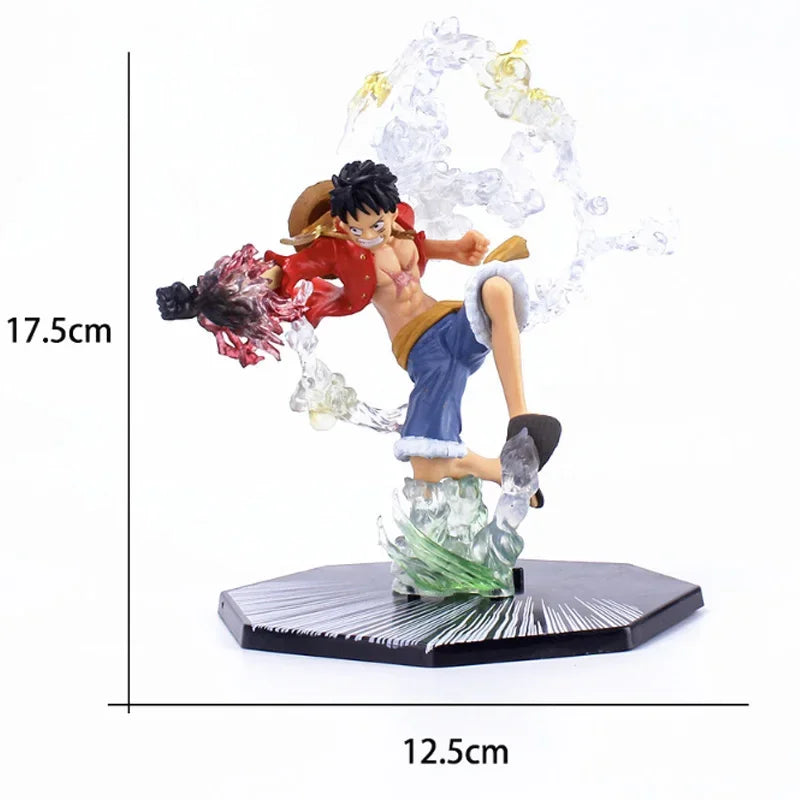 Figura de Coleção One Piece – Luffy, Portgas D. Ace e Roronoa Zoro - Estátuas em PVC para Presentes