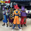 2 PCS Dragon Ball Z Beerus, Birusu, Champa & Whis Figura - Super Deus da Destruição Estatueta de PVC Coleção Modelo Brinquedos para Presente Infantil