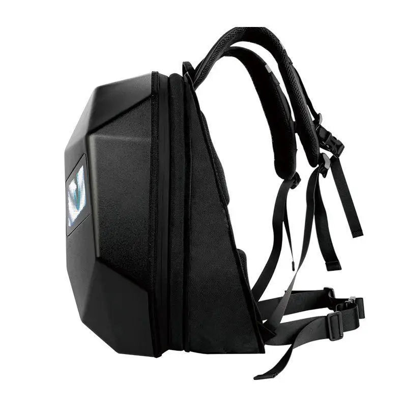 Mochila LED Smart &nbsp;para Ciclismo e Moto – Controle por APP | À Prova d'Água | Hard Shell