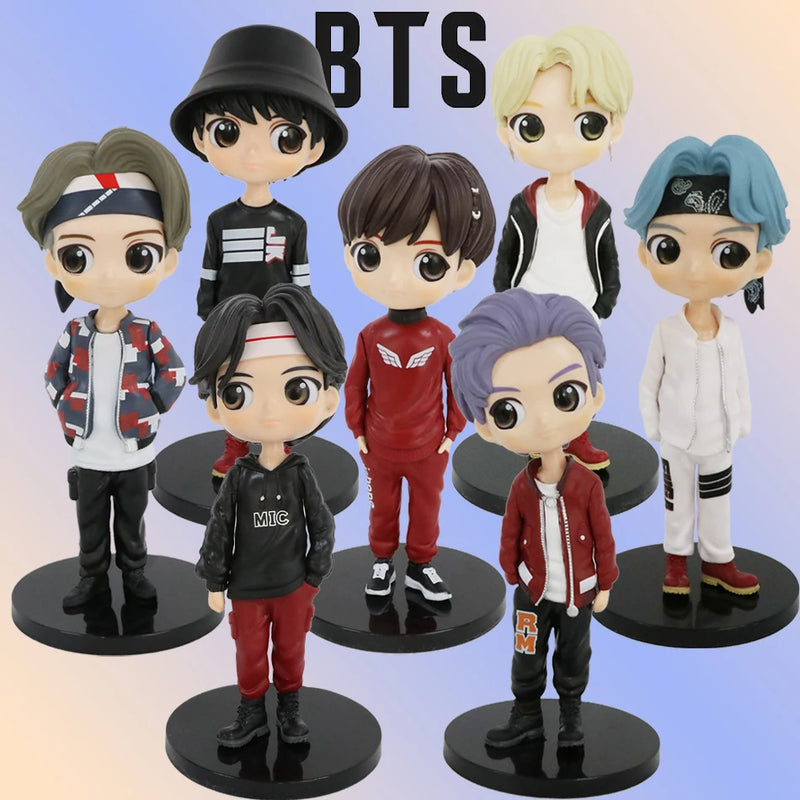 🌟 Coleção BTS Completa – 7 Mini Bonecos de 15cm para ARMYs!
