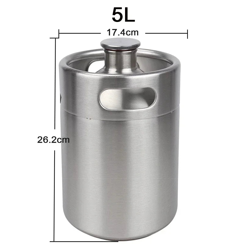 Mini Keg Growler Kit 5L – Beer Dispenser Completo para Chopp e Cerveja Artesanal