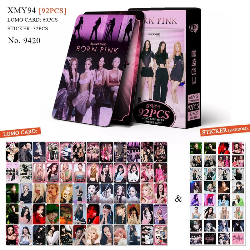 💖🖤 LOMO Cards BLACKPINK – Edição Pink Ink | 92 Cards Dupla Face! 🖤💖