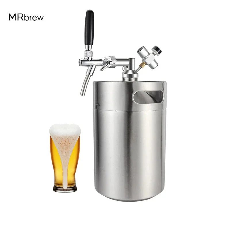 Mini Keg Growler Kit 5L – Beer Dispenser Completo para Chopp e Cerveja Artesanal