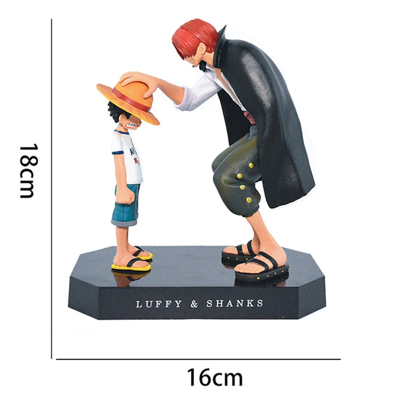 🏴‍☠️ Action Figure Shanks e Luffy - One Piece - Bandai - PVC 🏴‍☠️