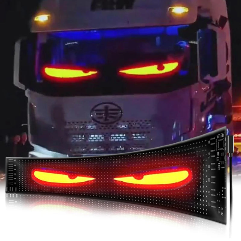 Painel LED Flexível "Demon Eyes" para Carros e Caminhões via Bluetooth