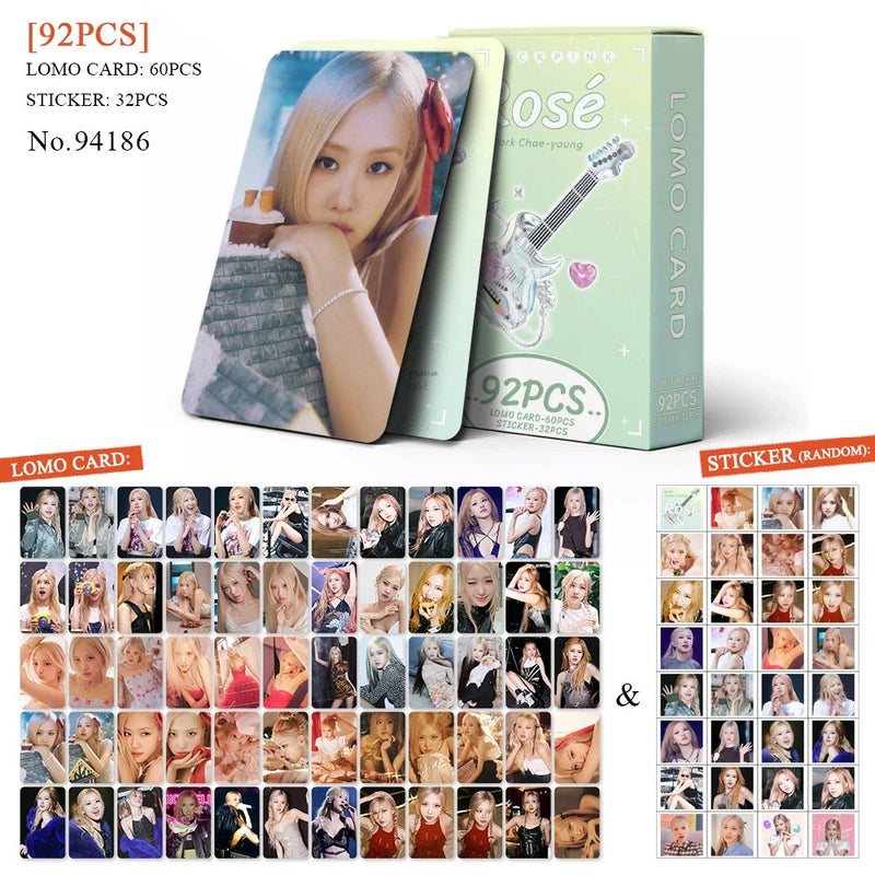 💖🖤 LOMO Cards BLACKPINK – Edição Pink Ink | 92 Cards Dupla Face! 🖤💖