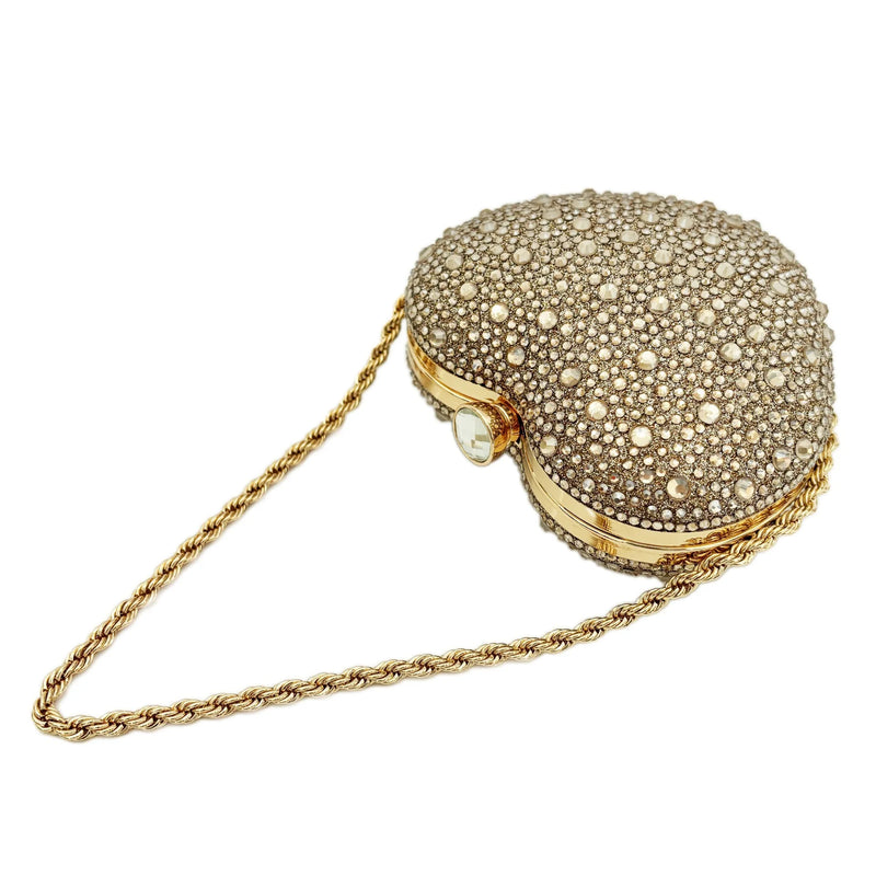 Bolsa de Mão Luxo Coração de Cristal