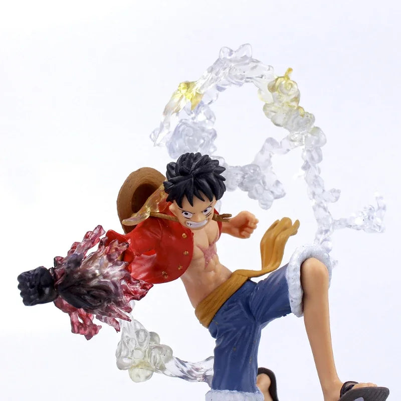 Figura de Coleção One Piece – Luffy, Portgas D. Ace e Roronoa Zoro - Estátuas em PVC para Presentes