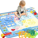 Tapete de Desenho Água Mágica + Canetas Mágicas Reutilizáveis para Crianças
